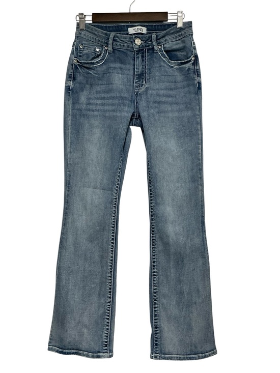 Telepatia Denim - Telepatia Mid-Rise Bootcut Embellished Jeans Size 9/29